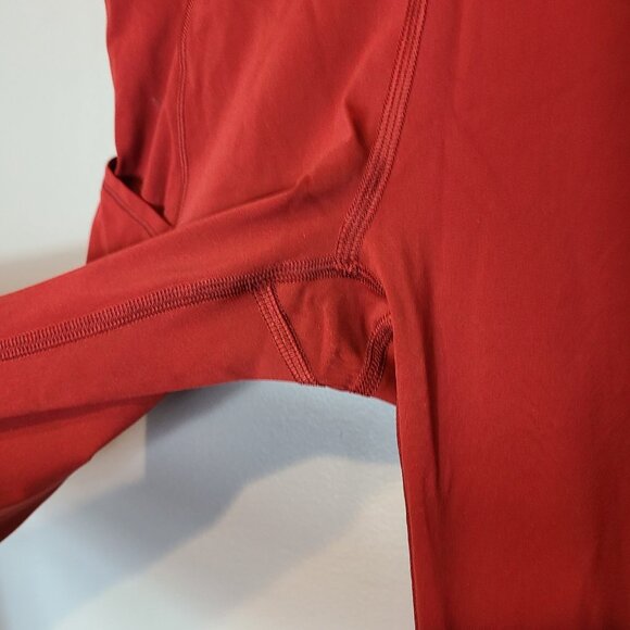 Lululemon Fast and Free Leggings Womens Size 4 Multiple Pockets Red Activewear - Picture 5 of 9